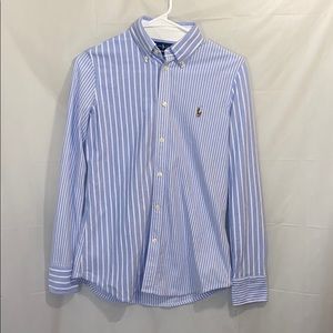 Ralph Lauren Striped Knit Oxford Easy Care Shirt